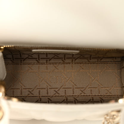 Christian Dior Lambskin Cannage Mini Lady Dior White 6 of 9