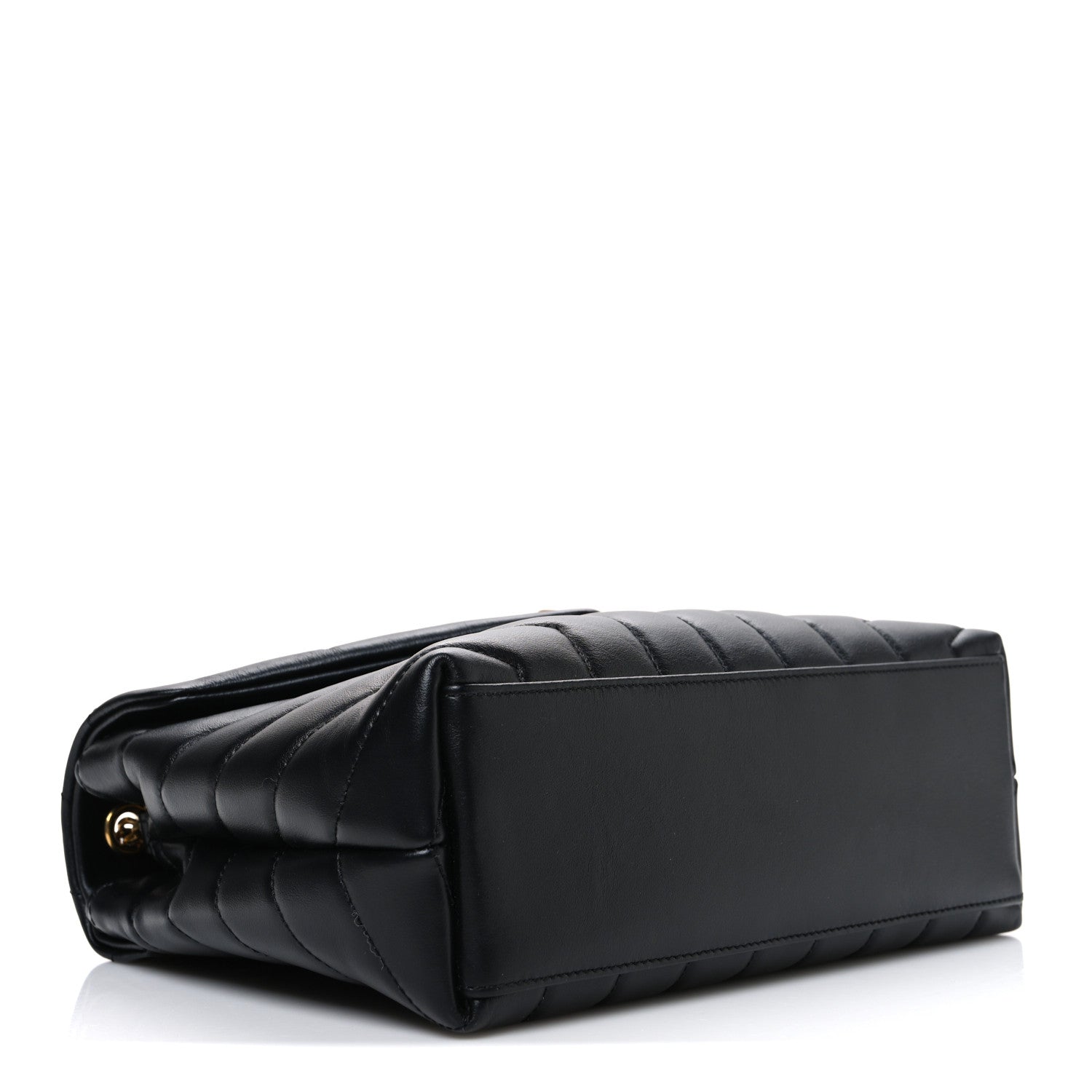 Saint Laurent Calfskin Y Quilted Monogram Small Loulou Chain Satchel Black 4 of 10