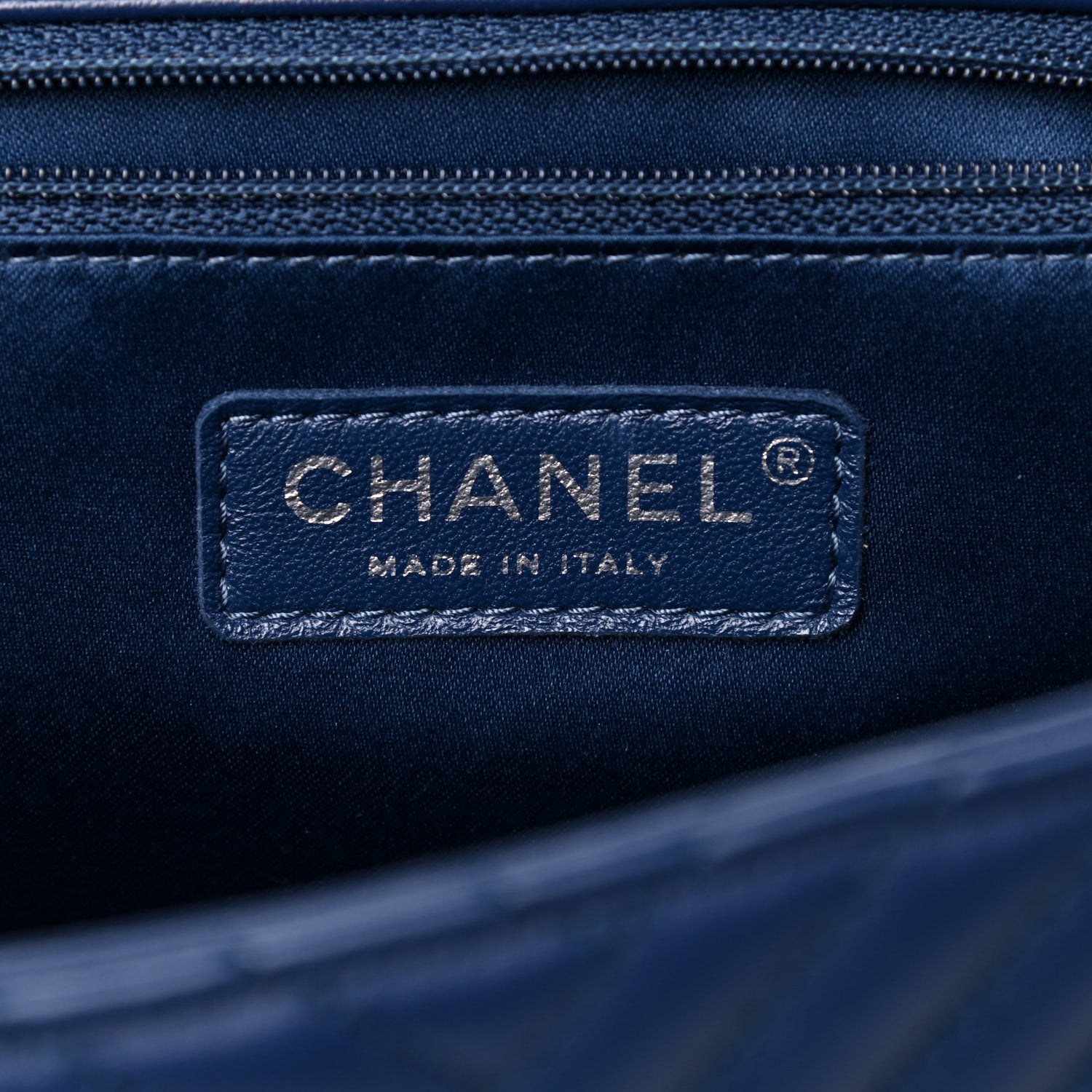 Chanel Lambskin Quilted Large CC Crossing Flap Navy 7 of 14