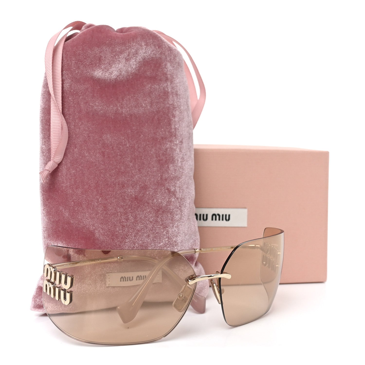 Miu Miu Metal Aube Sunglasses SMU54Y Gold Pink 7 of 7