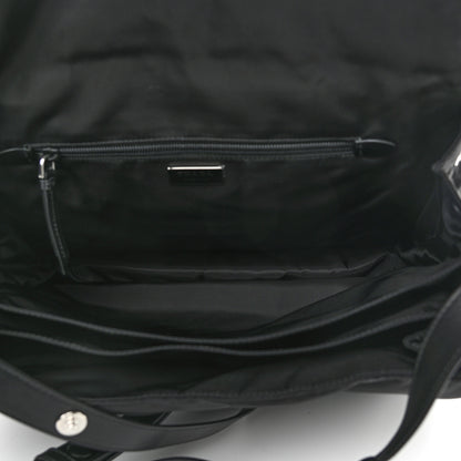 Prada Re-Nylon Vitello Padded Large Flap Shoulder Bag Black 5 of 11