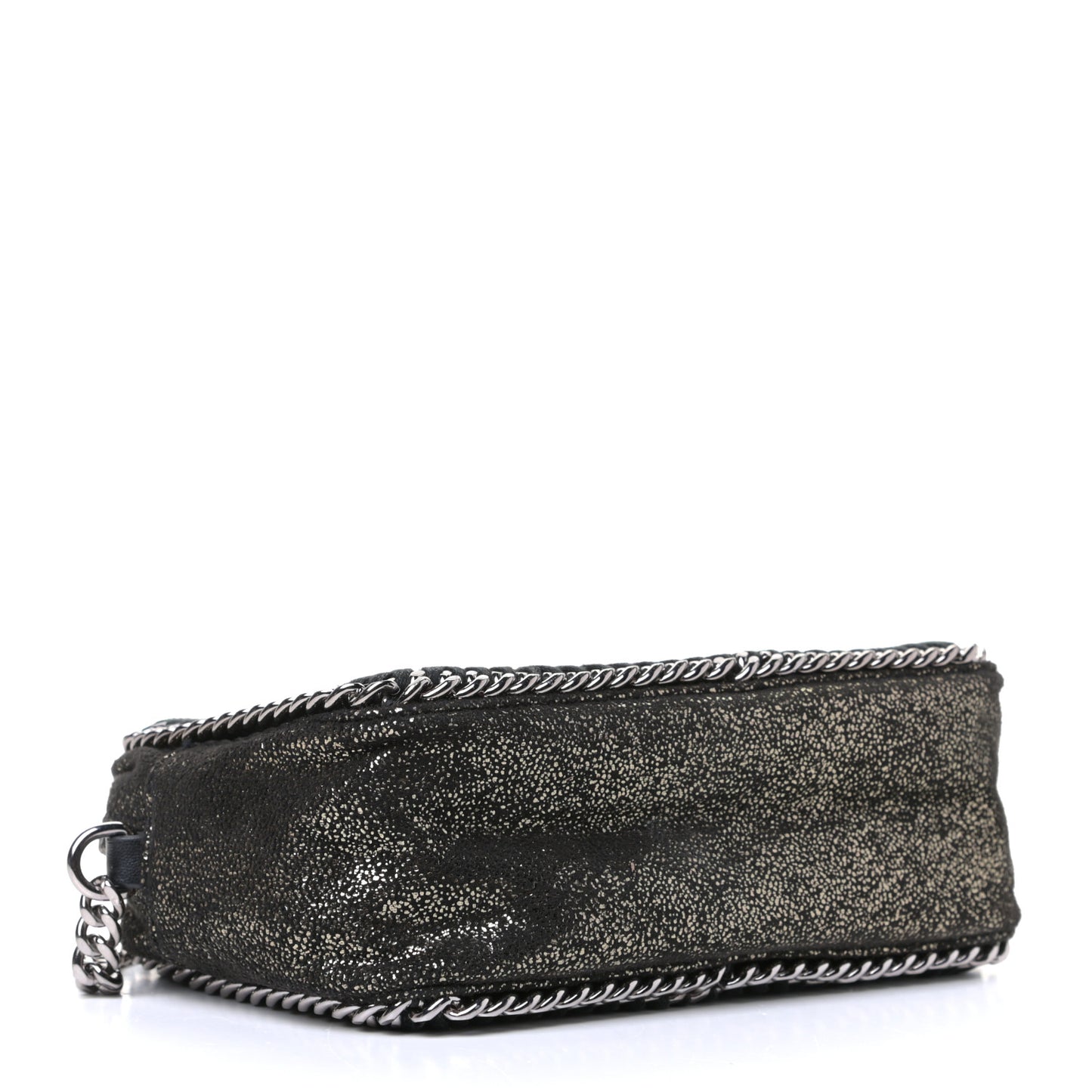 Metallic Shaggy Deer All Over Studs Falabella Crossbody Camera Bag Black