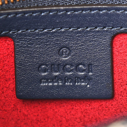 Gucci GG Supreme Monogram Small Messenger Shoulder Bag Beige Blue Navy 6 of 9