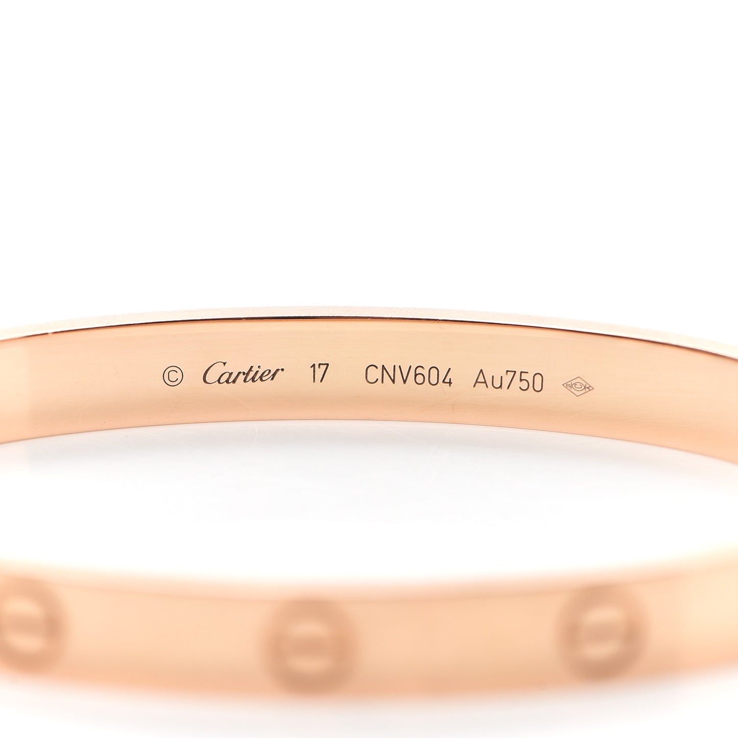18K Pink Gold LOVE Bracelet 17