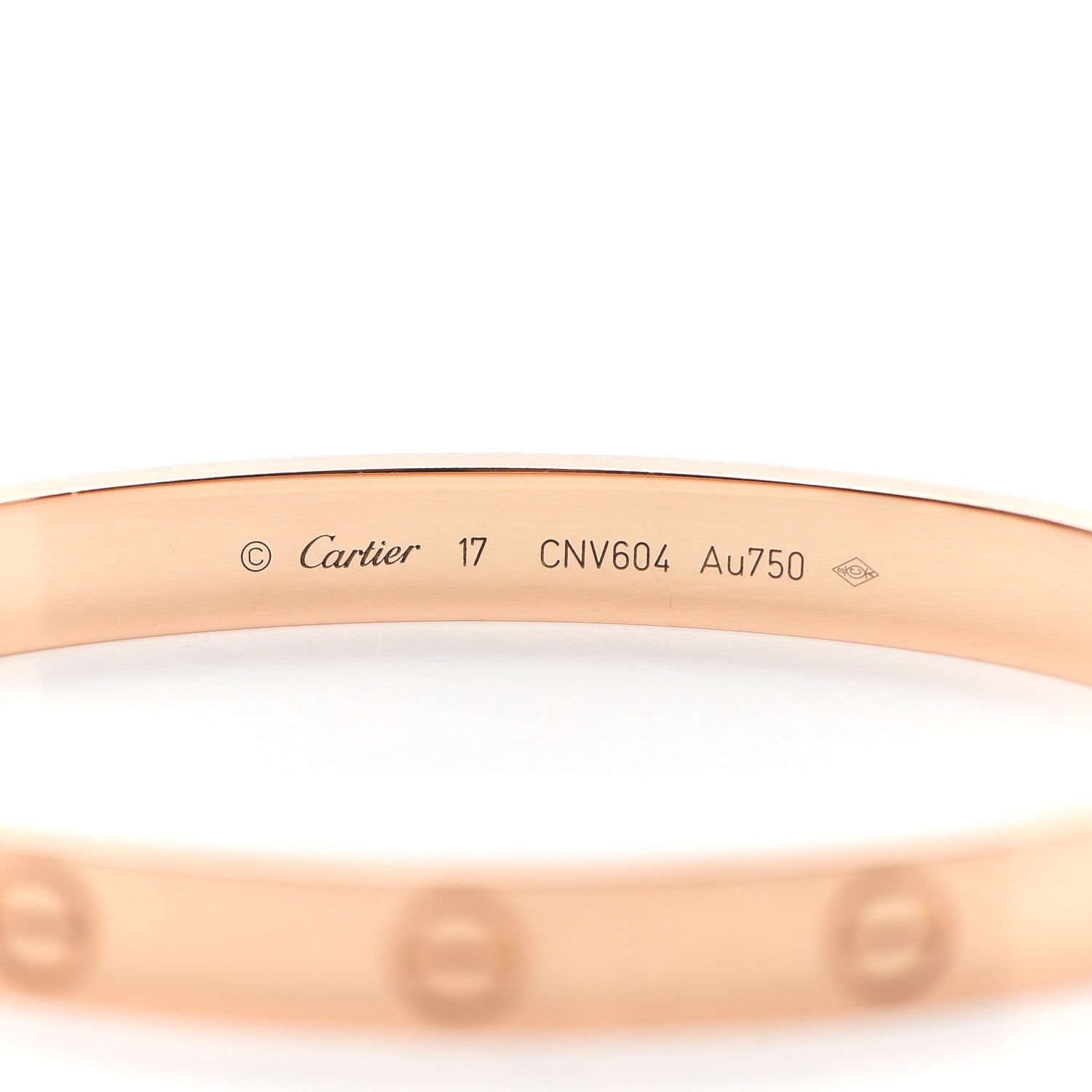Cartier 18K Pink Gold LOVE Bracelet 17 4 of 5