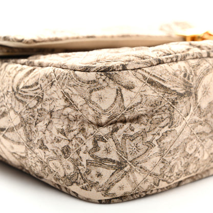 Prada Tessuto Nylon Quilted Floral Flap Beige 8 of 10