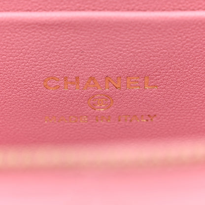 Chanel Lambskin Quilted Pick Me Up Vanity Case Pink 6 of 13