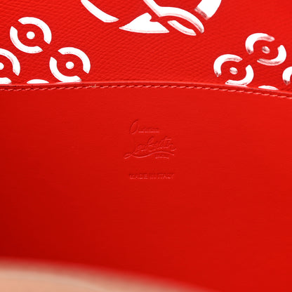Christian Louboutin Calfskin Loubinthesky Large Perforated Cabarock Spikes Tote Biscotto 6 of 12