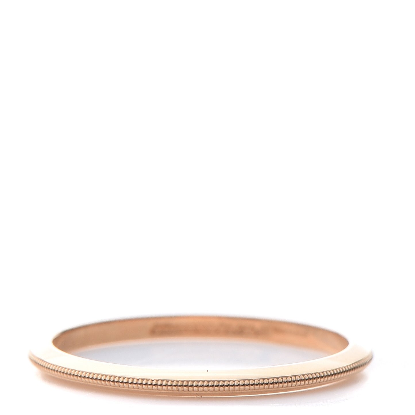 18K Rose Gold Milgrain Band Ring 58 8.25