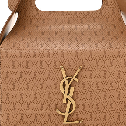 Saint Laurent Calfskin Monogram Take Away Box Dusty Vintage Brown Gold 7 of 15