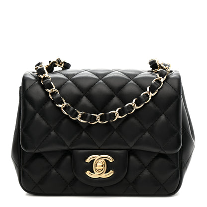 Chanel Lambskin Quilted Mini Square Flap Black 1 of 21