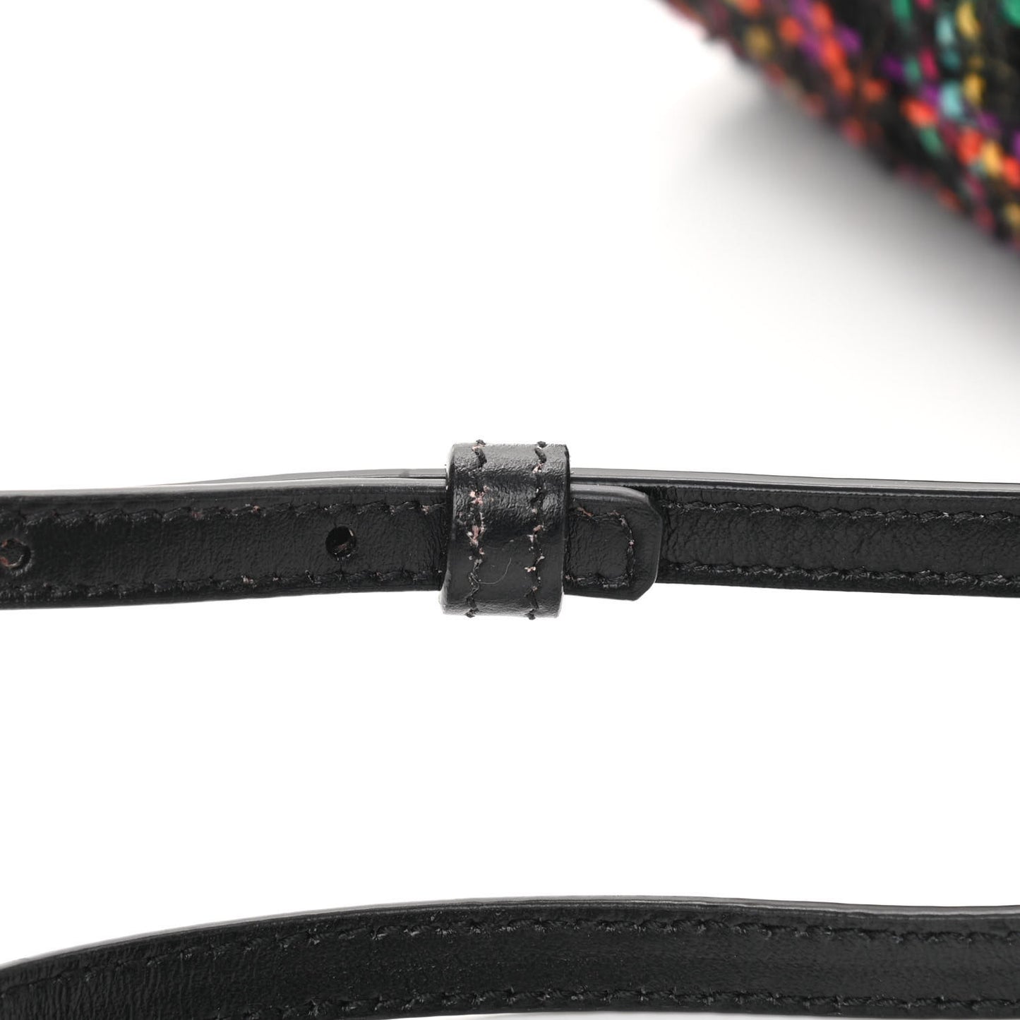 Tweed Toy Loulou Shoulder Bag Black