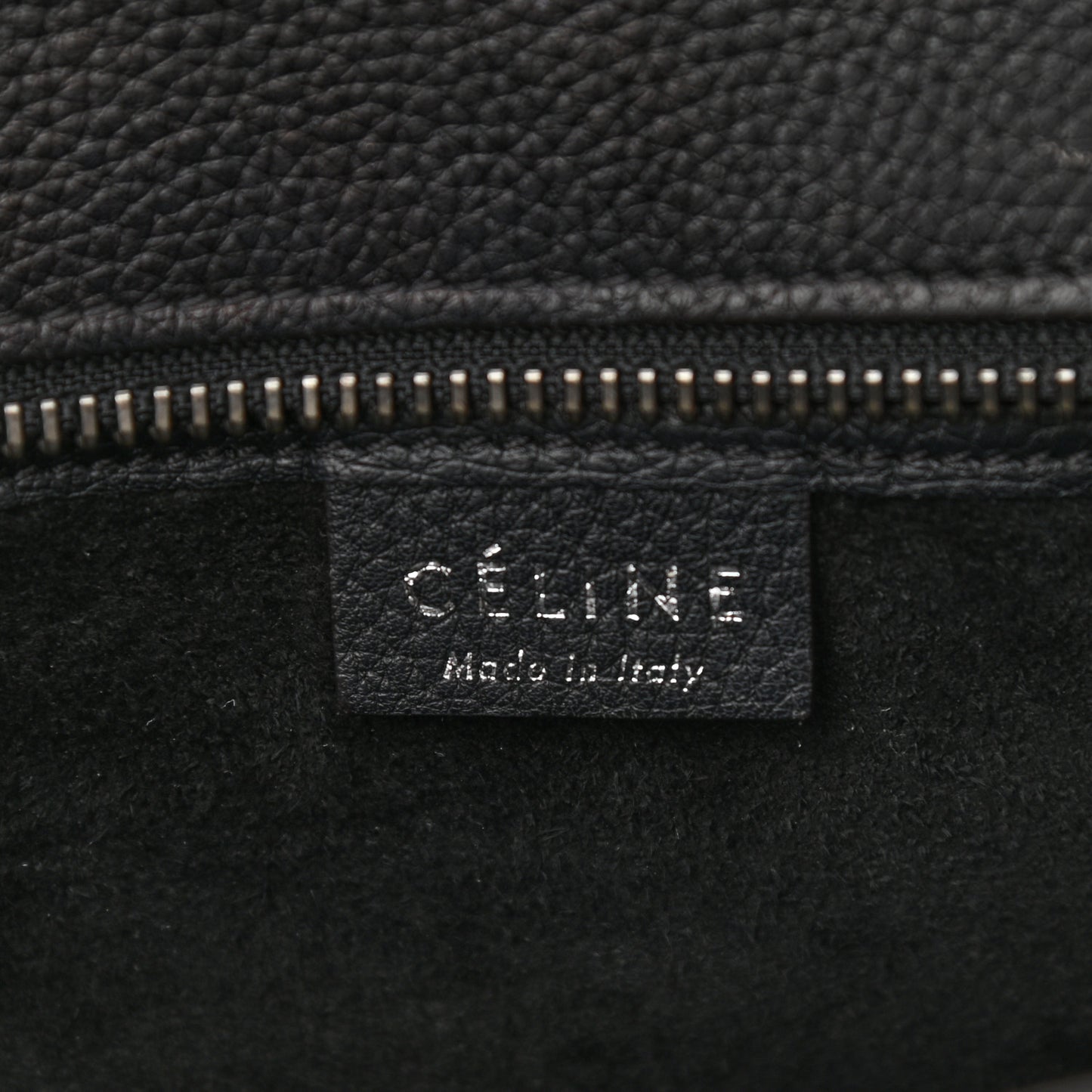 Drummed Calfskin Nano Luggage Black