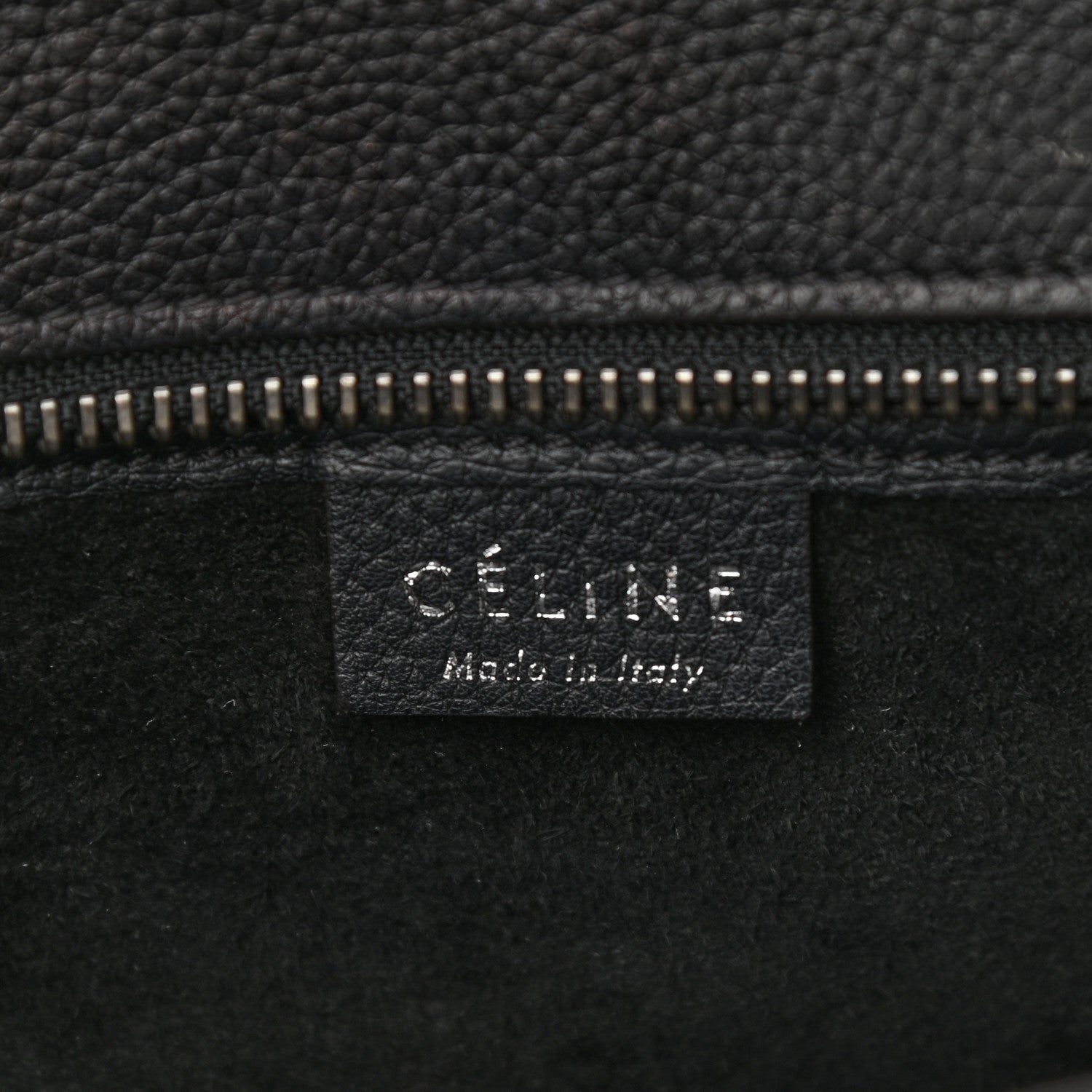 Celine Drummed Calfskin Nano Luggage Black 6 of 14