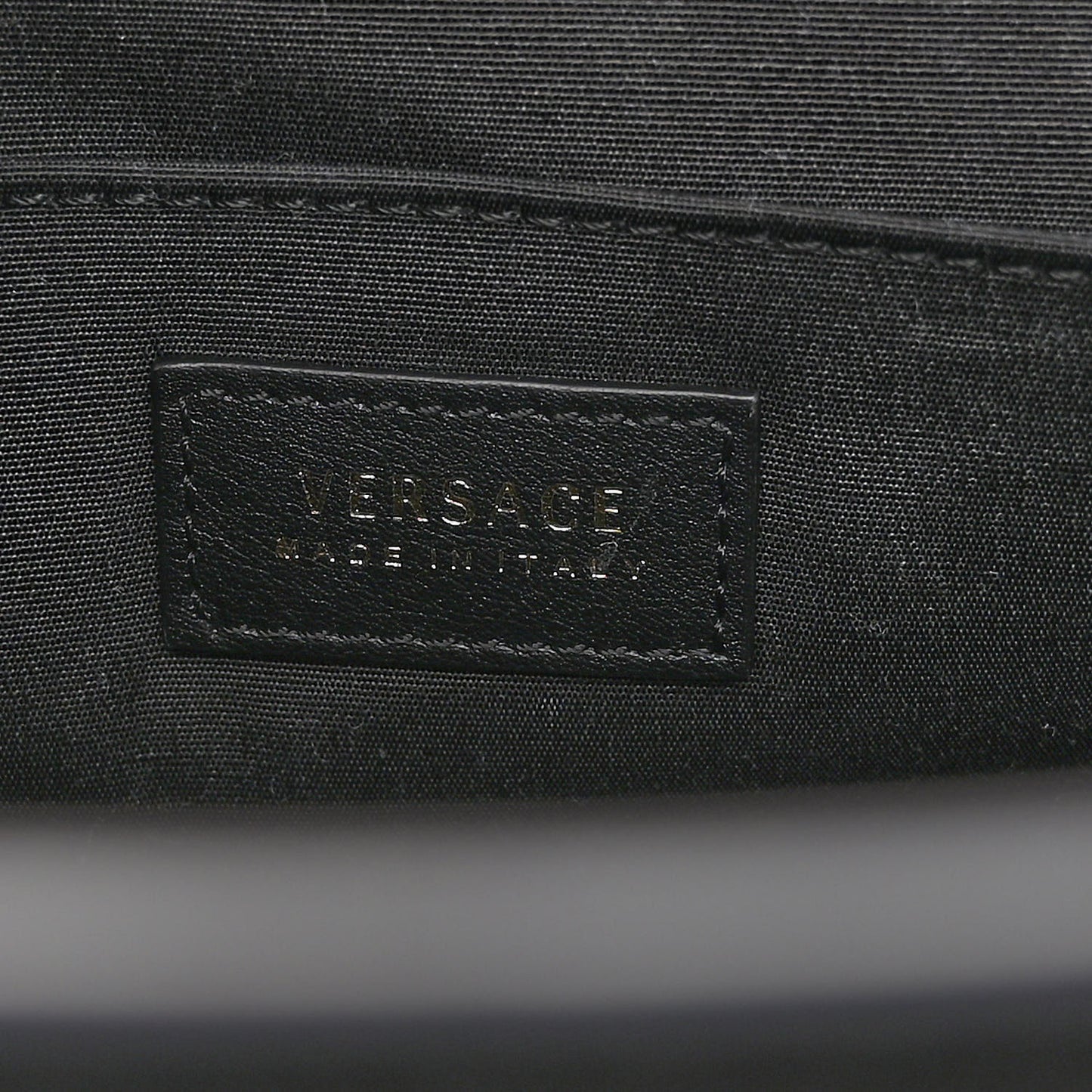 Grained Calfskin Large Virtus Top Handle Shoulder Bag Black