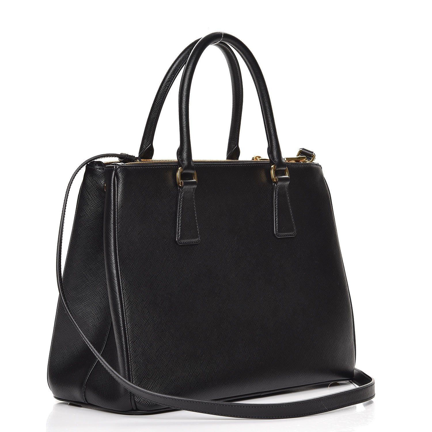 Prada Saffiano Medium Galleria Double Zip Tote Black 4 of 8