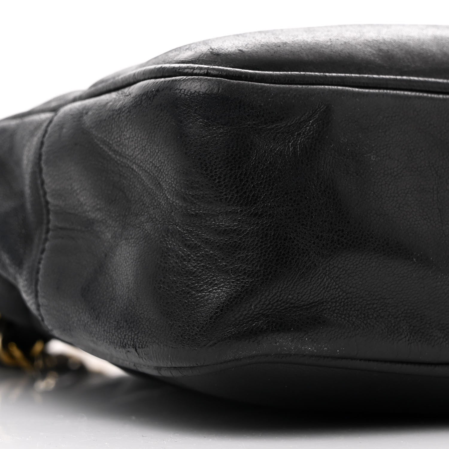 Chanel Lambskin Quilted Shopping Tote Black 9 of 10