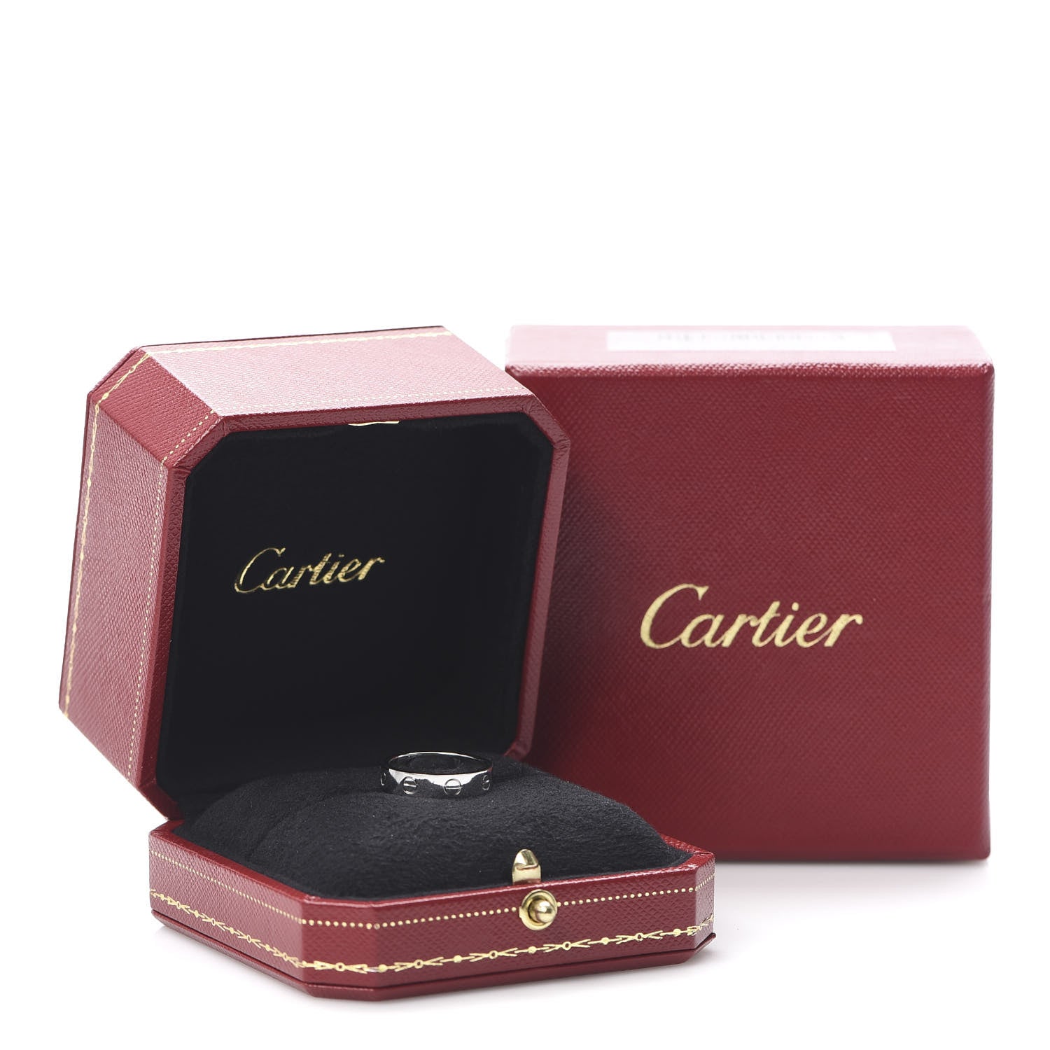 Cartier 18K White Gold Diamond 4mm LOVE Wedding Band Ring 49 4.75 6 of 6