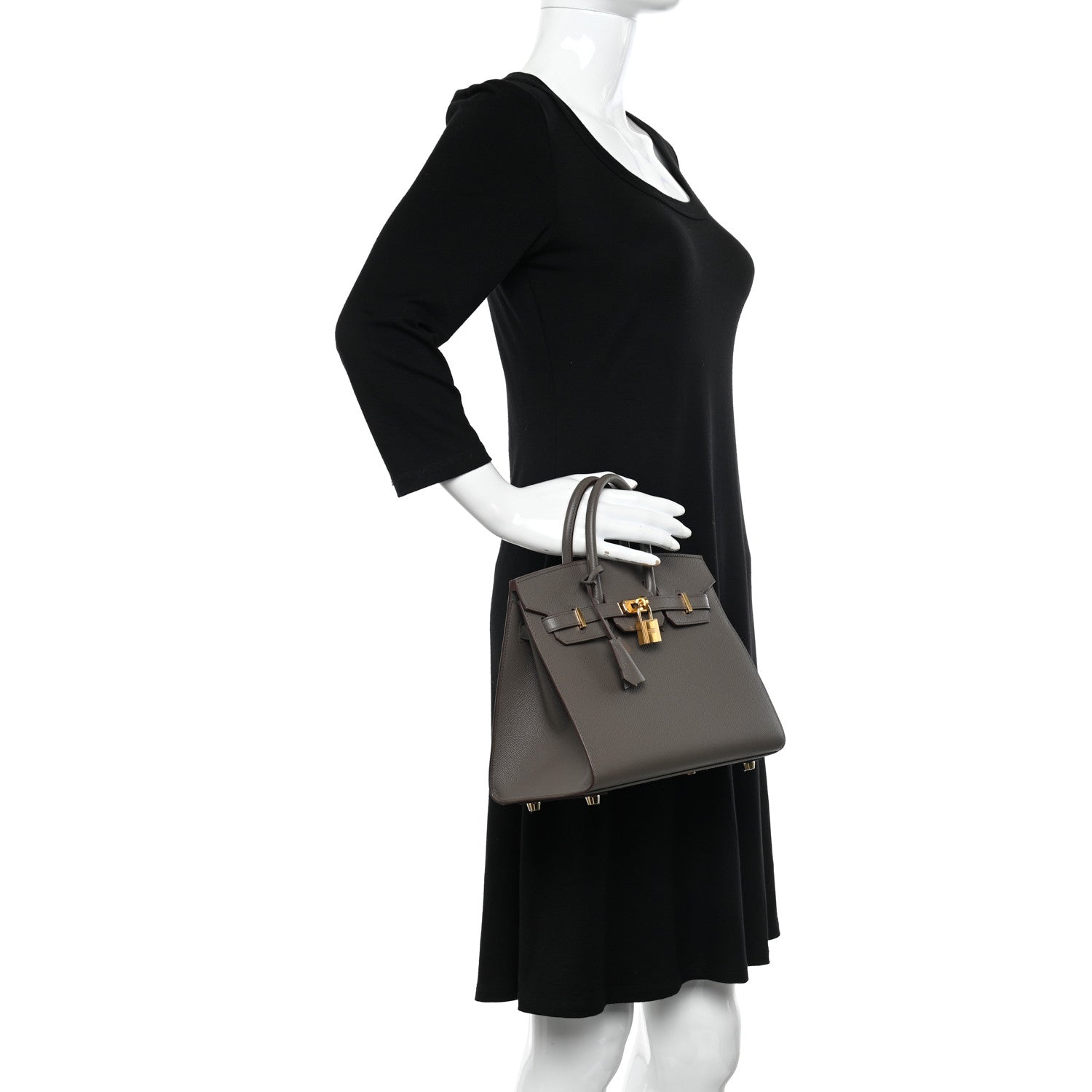 Hermes Epsom Birkin Sellier 25 Etain 2 of 11