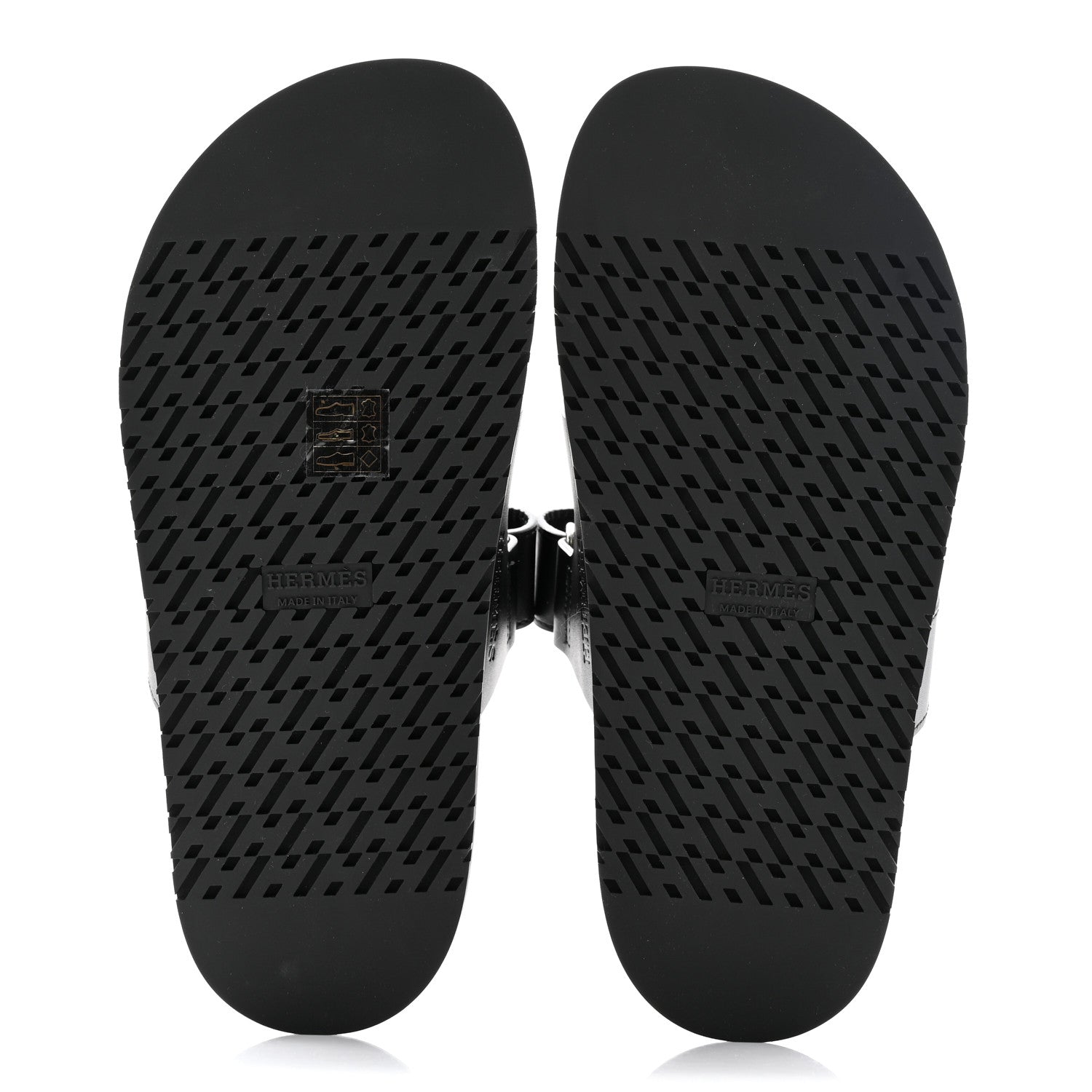 Hermes Calfskin Womens Chypre Sandals 36.5 Black 5 of 11