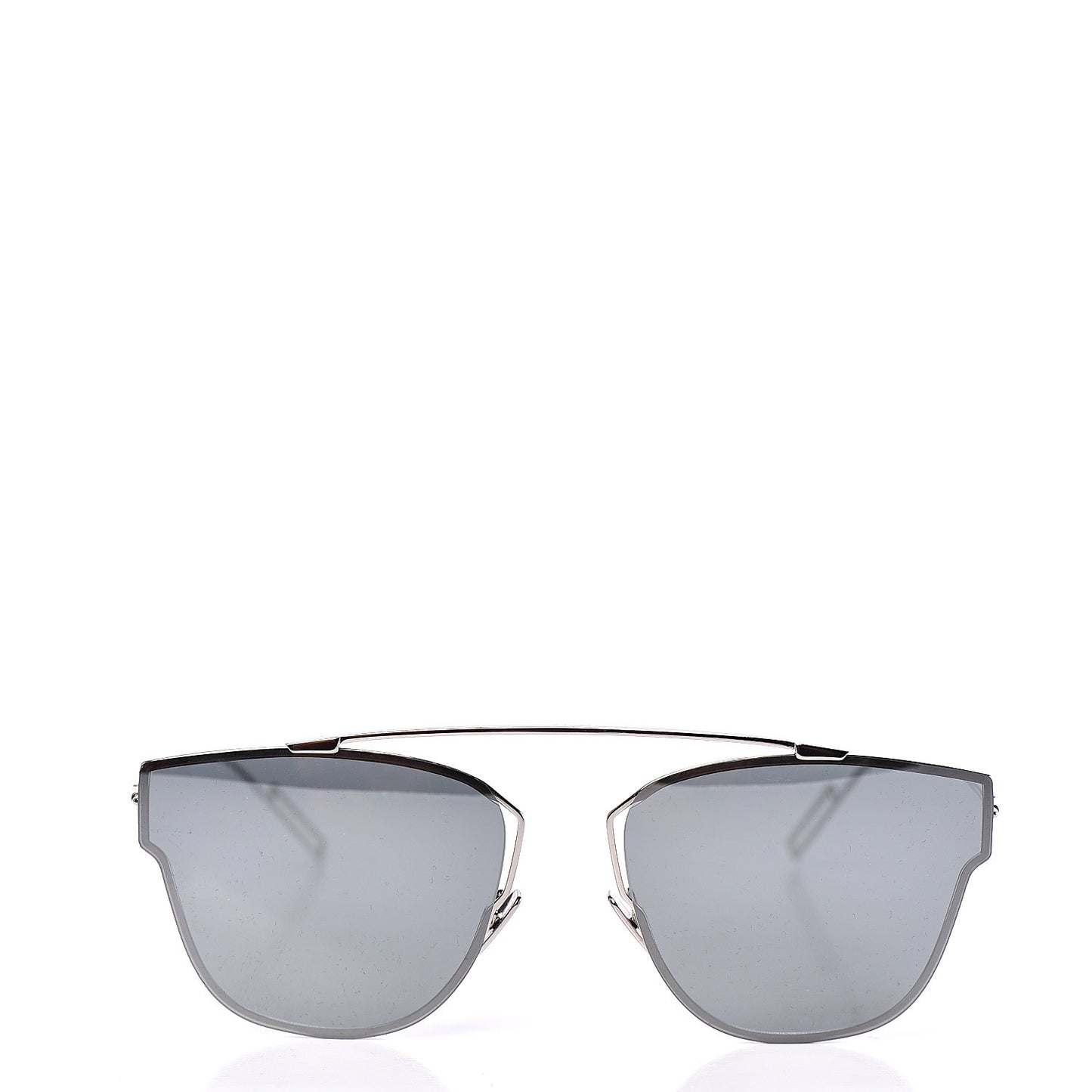 HOMME Metal Mirrored Geometric Sunglasses Palladium