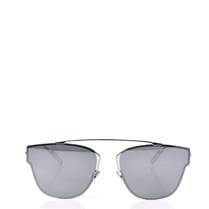 Christian Dior HOMME Metal Mirrored Geometric Sunglasses Palladium 2 of 9