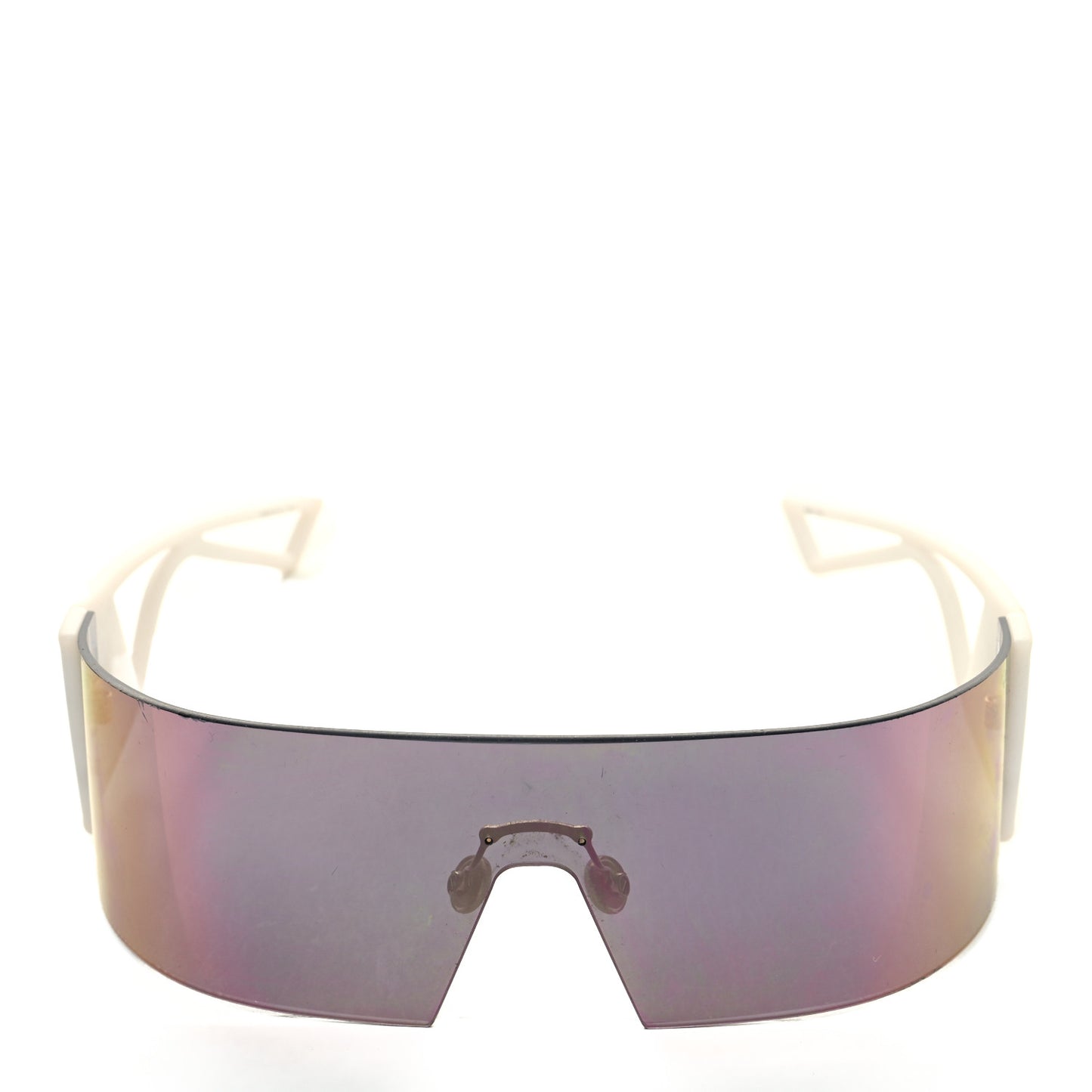 Acetate Mirrored KaleiDiorscopic Sunglasses Multicolor White