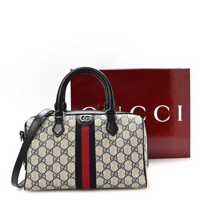 Gucci GG Supreme Monogram Web Small Ophidia Top Handle Bag Beige Blue 11 of 11