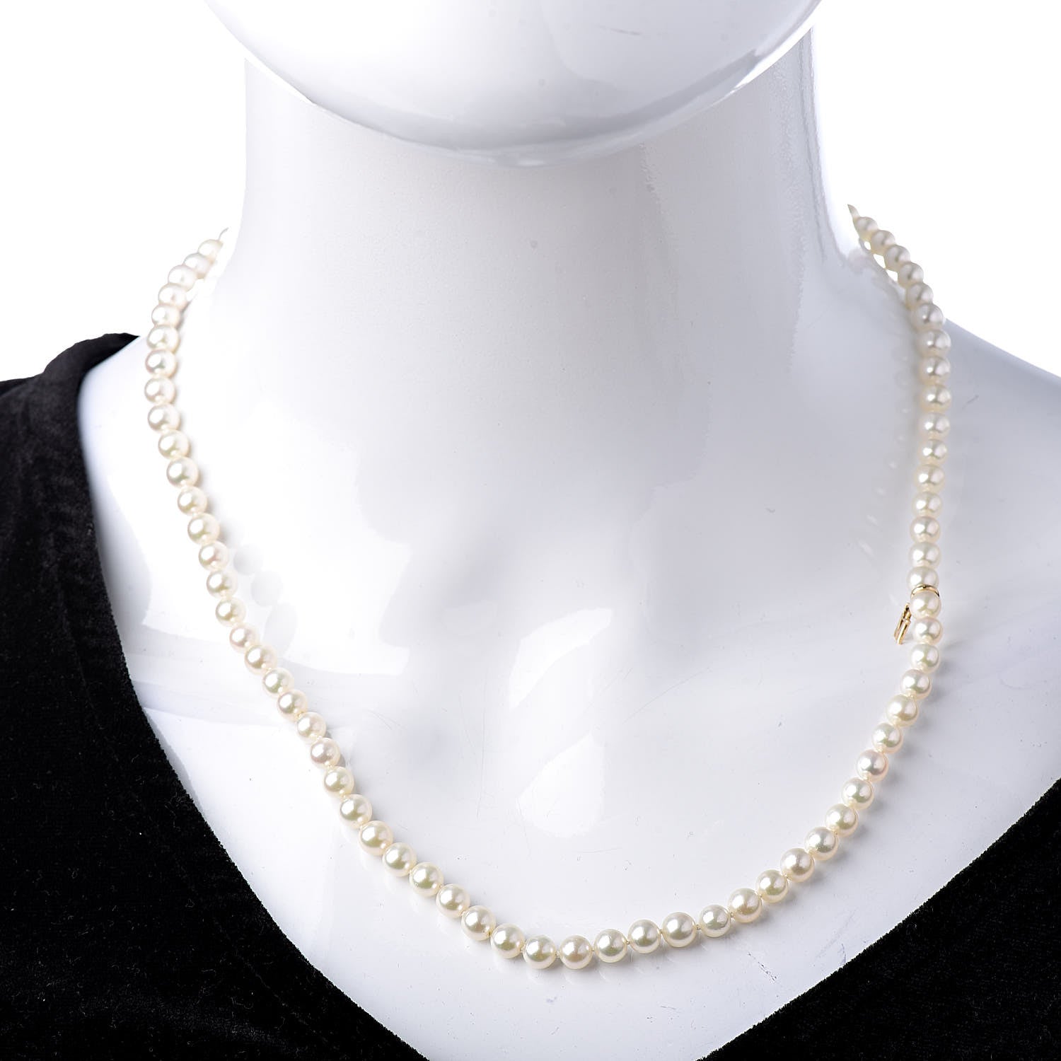 Mikimoto 18K Yellow Gold Akoya Pearl 5-5.5mm Strand Necklace 2 of 6