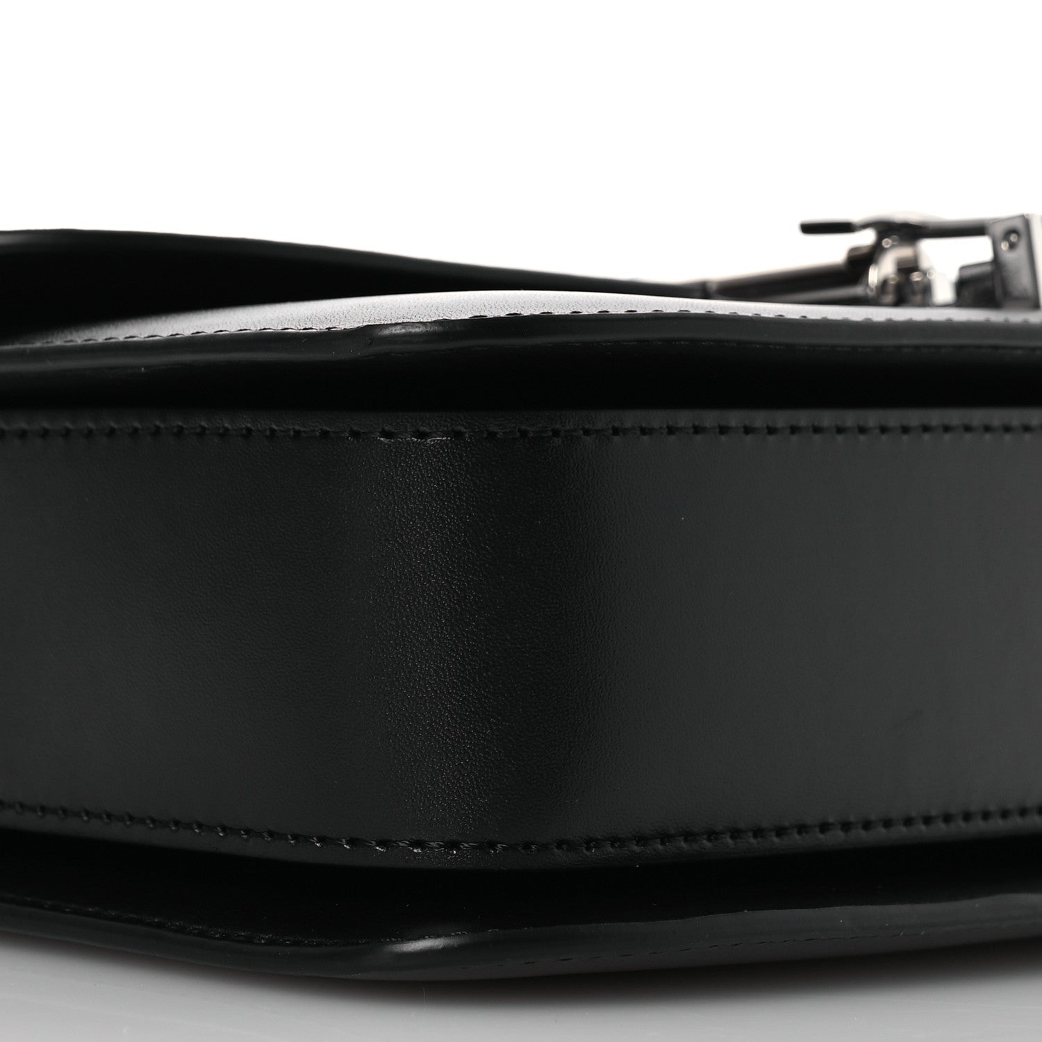 The Row Polished Saddle Calfskin Sofia 8.75 Shoulder Bag Black 8 of 13