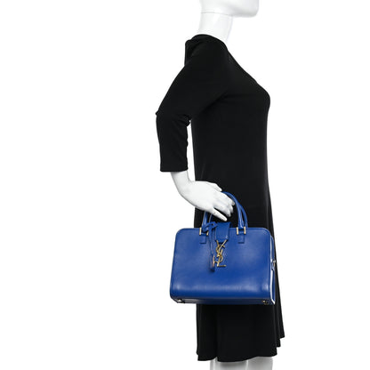 Saint Laurent Calfskin Monogram Baby Cabas Blue 2 of 12