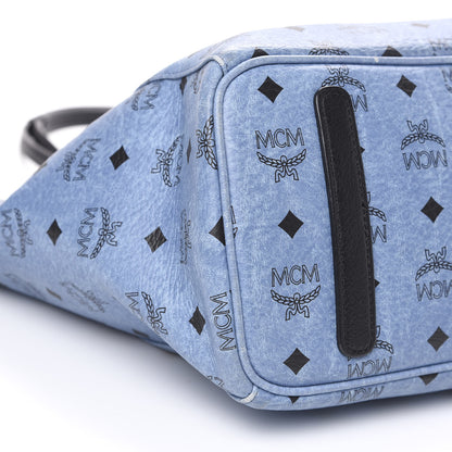 MCM Visetos Medium Project Reversible Shopper Tote Blue 8 of 18