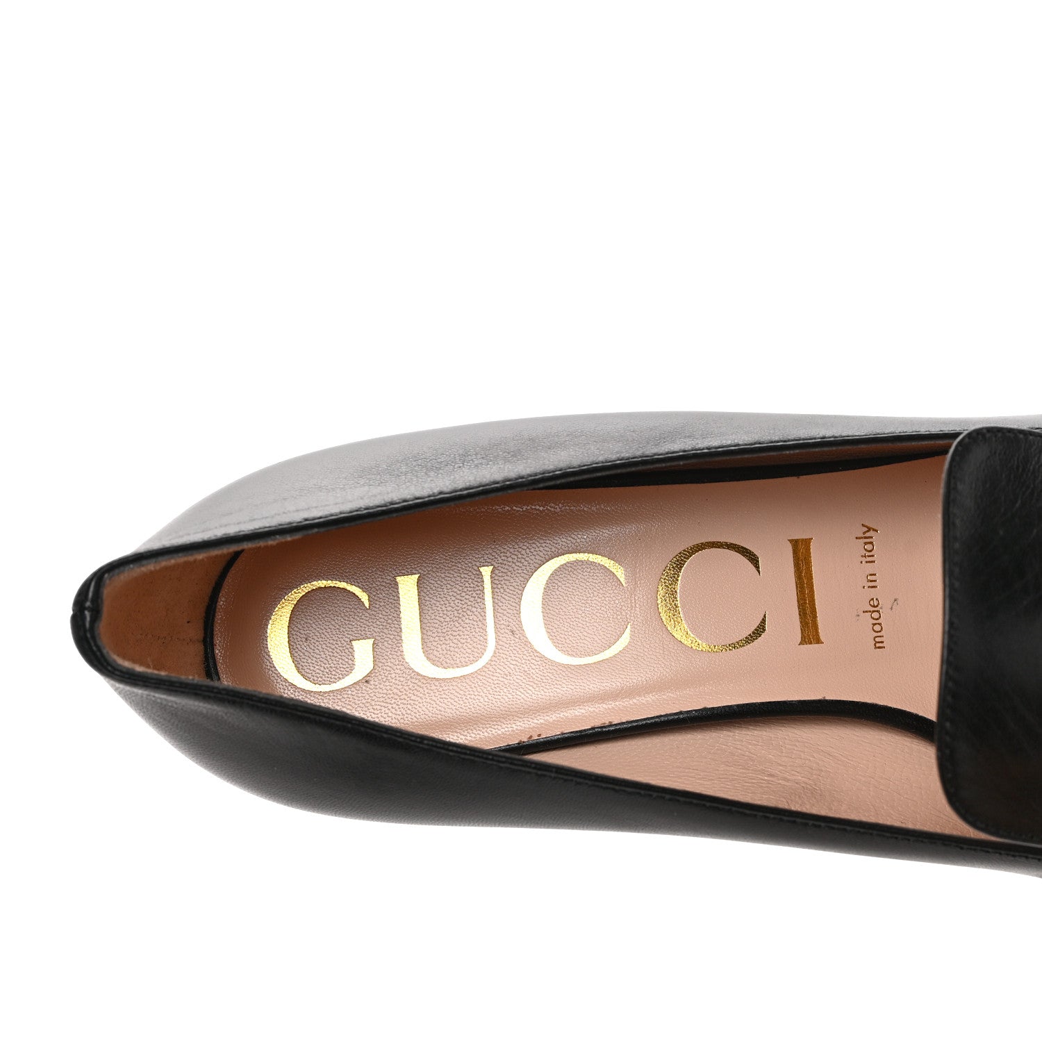 Gucci Malaga Kid Sylvie Web Chain Mid Heel Loafers 39 Black 7 of 8
