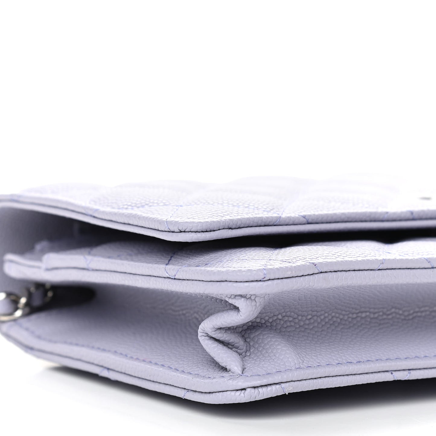 Caviar Quilted Wallet On Chain WOC Light Purple
