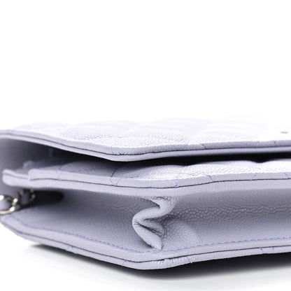 Chanel Caviar Quilted Wallet On Chain WOC Light Purple 5 of 12