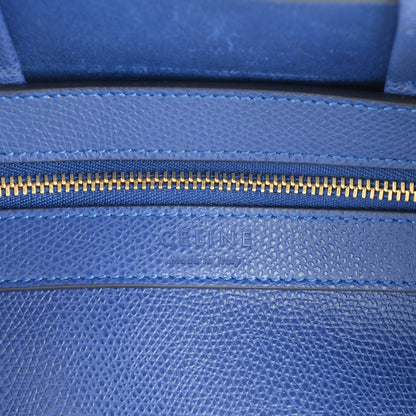 Celine Grained Calfskin Small Vertical Cabas Indigo 6 of 7