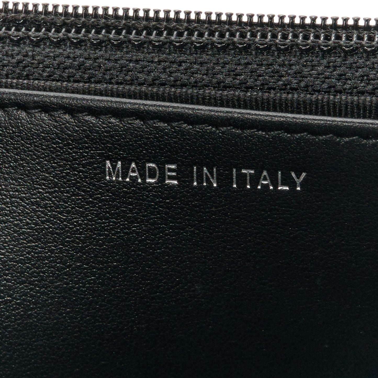 Aged Calfskin Chevron Quilted Gabrielle Wallet On Chain WOC Black