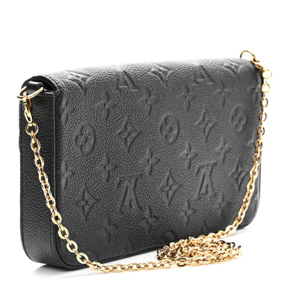 Louis Vuitton Empreinte Pochette Felicie Chain Wallet Black 4 of 10