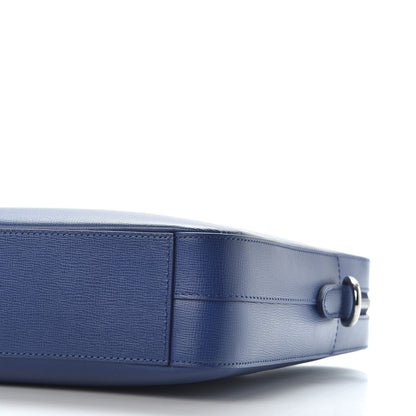Burberry Textured Calfskin Barrow Briefcase Deep Blue 8 of 9