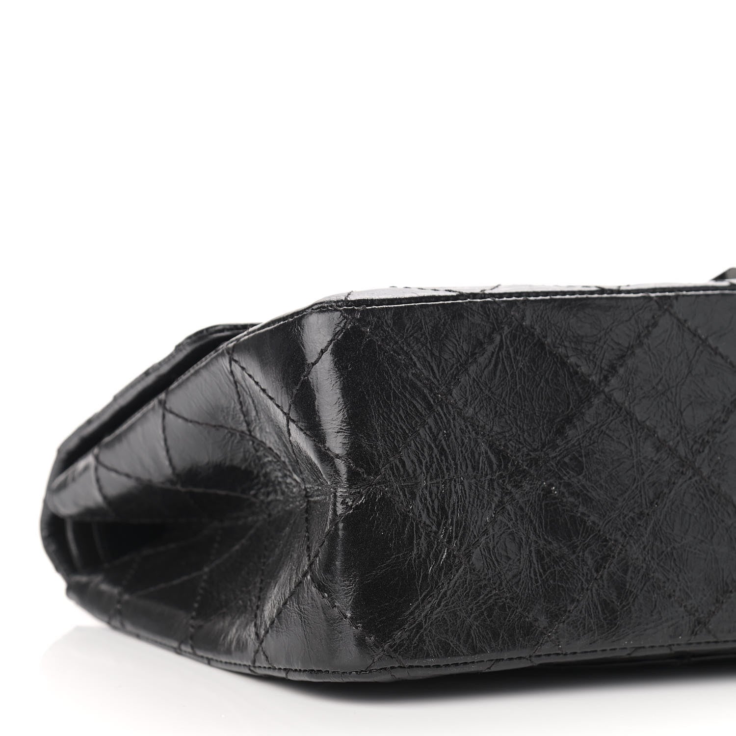 Chanel Glazed Aged Calfskin Quilted 2.55 Reissue 227 Flap So Black 9 of 11