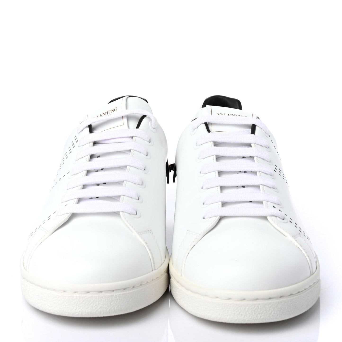Calfskin Mens Backnet Sneakers 42 White Black