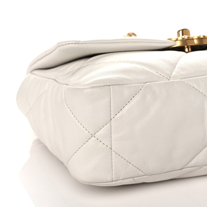 Chanel Goatskin Quilted Medium Chanel 19 Flap White 7 of 9