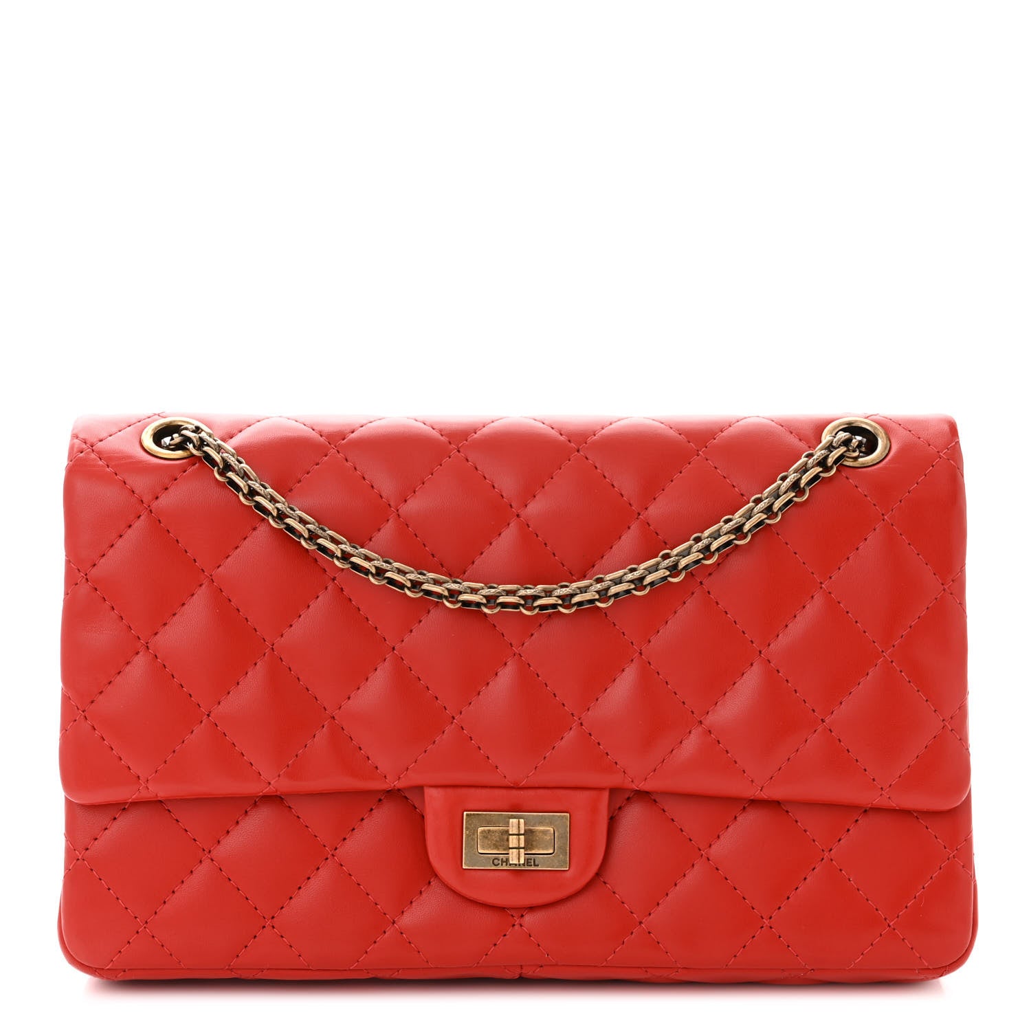 Chanel Lambskin Quilted 2.55 Reissue 226 Flap Red 1 of 11