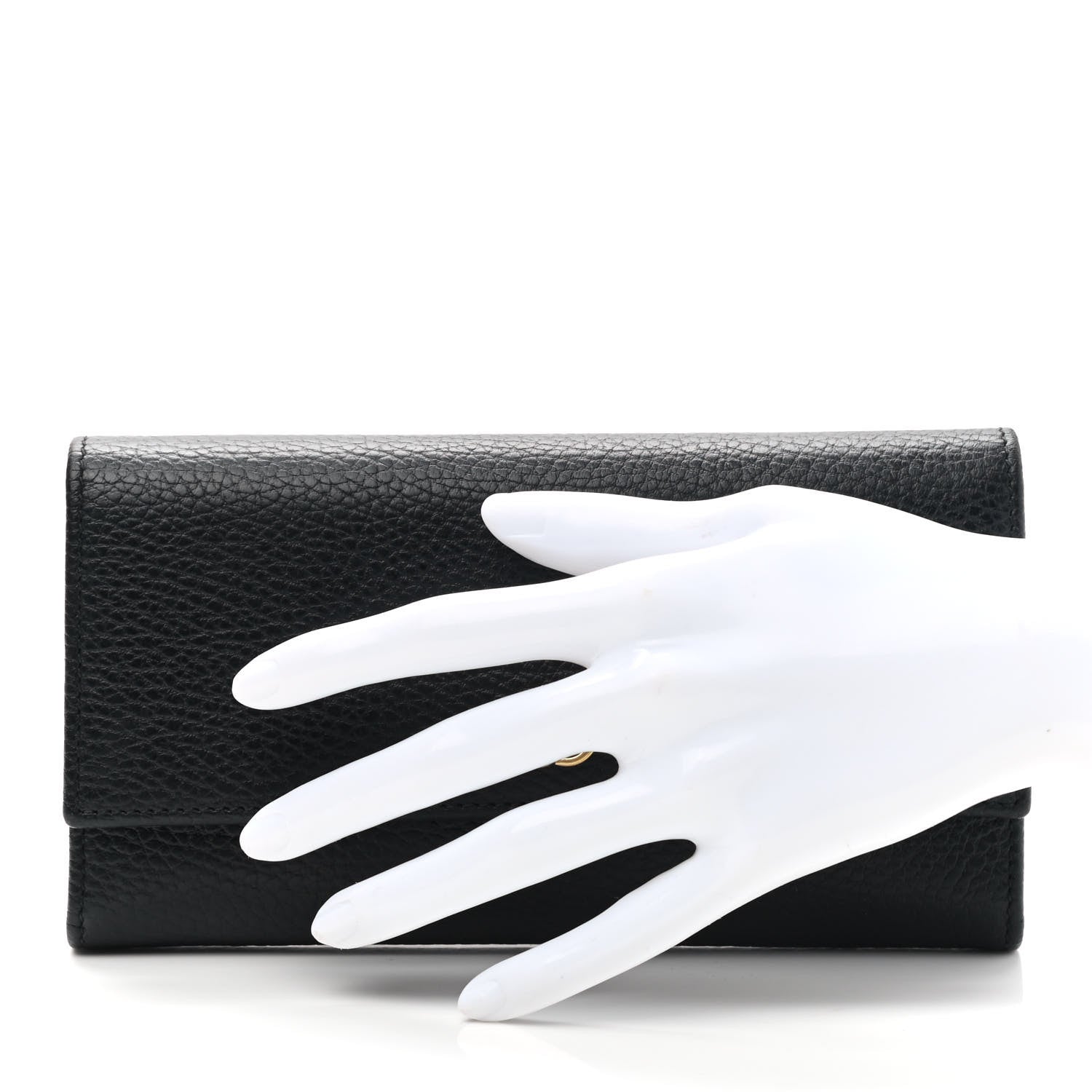 Gucci Dollar Calfskin GG Marmont Continental Wallet Black 2 of 7