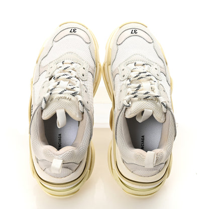 Balenciaga Fabric Mesh Womens Triple S Sneakers 37 White 2 of 9