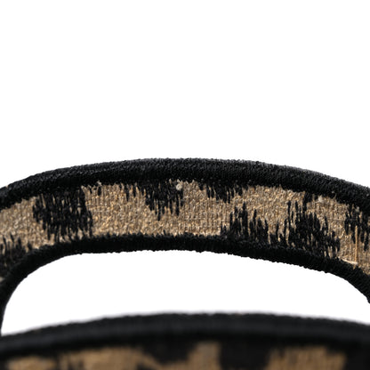 Christian Dior Canvas Mizza Embroidered Mini Leopard Book Tote Beige 12 of 12