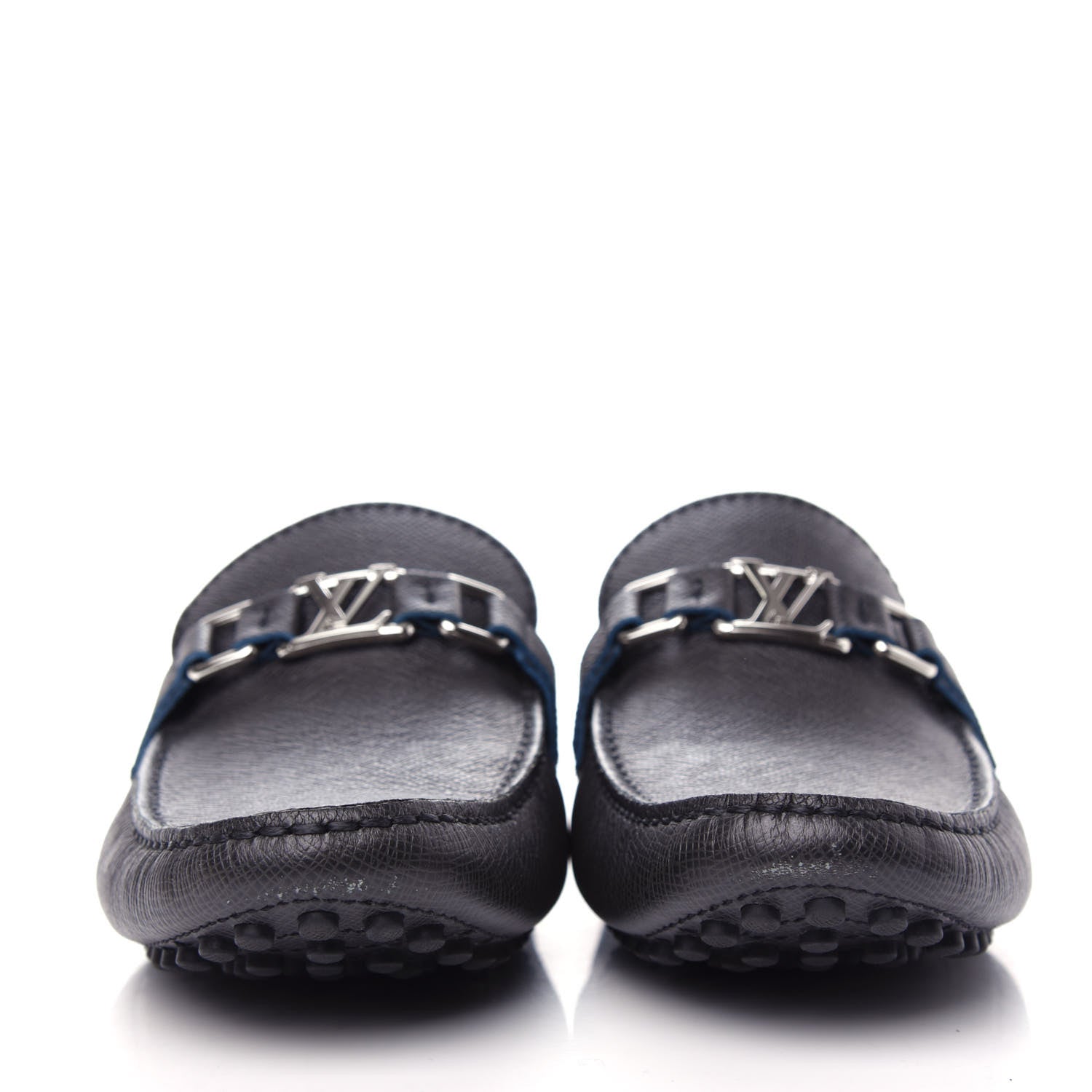 Louis Vuitton Taiga Mens Hockenheim Moccasin Loafers 8 Ardoise 2 of 10