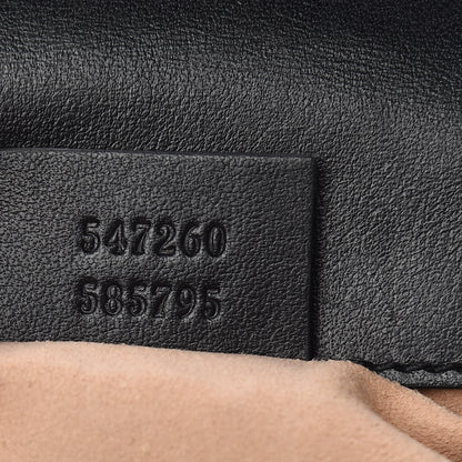 Gucci Calfskin Matelasse Mini GG Marmont Top Handle Shoulder Bag Black 7 of 11