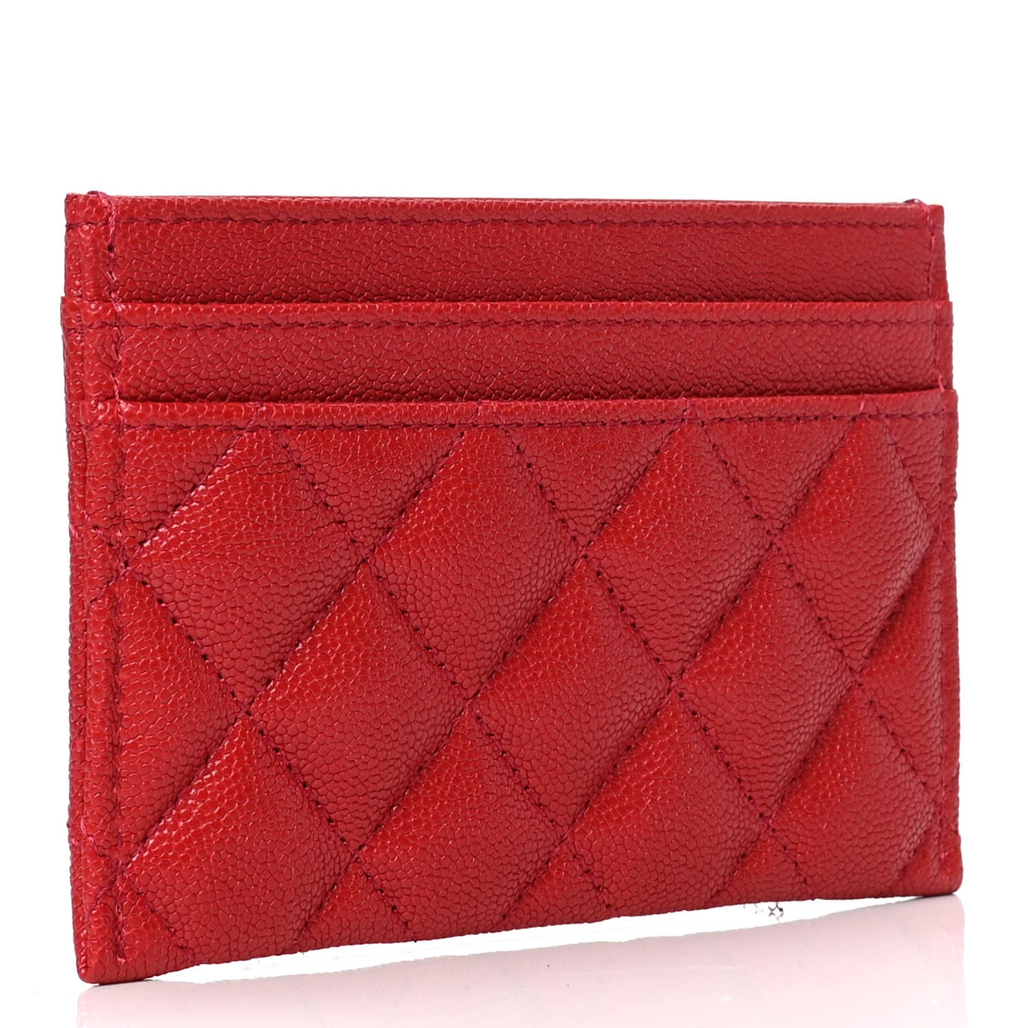 Caviar Quilted Boy Card Holder Red