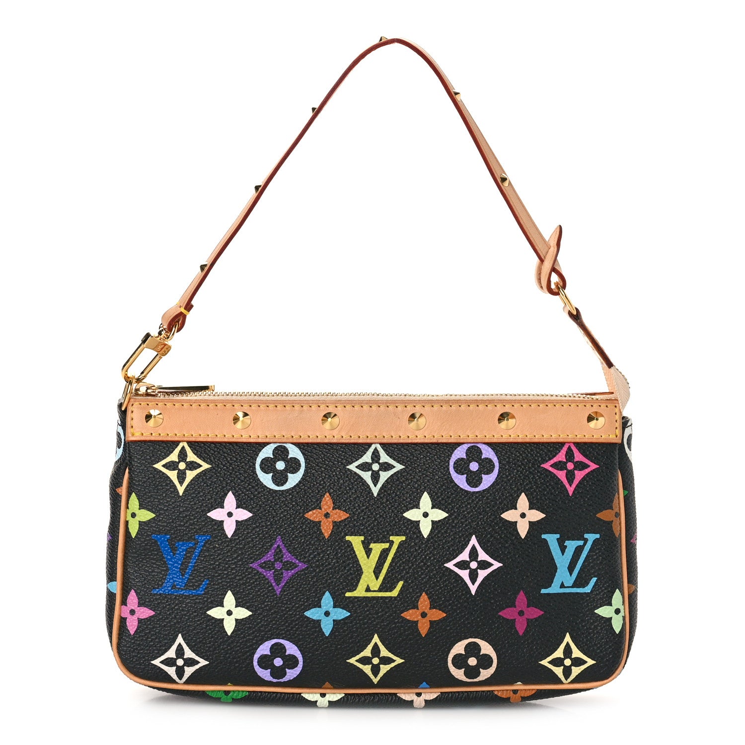 Louis Vuitton Monogram Multicolor Pochette Accessories Black 1 of 9